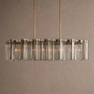 Delsie Oval Chandelier - 51''BlackClearBlushlighting