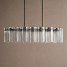 Delsie Oval Chandelier - 51''BlackClearBlushlighting