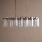 Delsie Oval Chandelier - 51''BrassClearBlushlighting