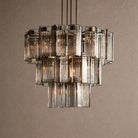 Delsie Round Chandelier 38''48''60'' - 38‘’BrassSmokeBlushlighting