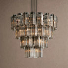 Delsie Round Chandelier 38''48''60'' - 48‘’BlackSmokeBlushlighting