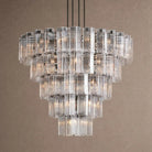 Delsie Round Chandelier 38''48''60'' - 60‘’BlackClearBlushlighting