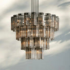 Delsie Round Chandelier 38''48''60'' - 48‘’BronzeSmokeBlushlighting