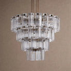 Delsie Round Chandelier 38''48''60'' - 48‘’BrassClearBlushlighting
