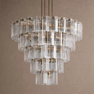 Delsie Round Chandelier 38''48''60'' - 48‘’BlackSmokeBlushlighting