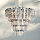 Delsie Round Chandelier 38''48''60'' - 60‘’BronzeClearBlushlighting