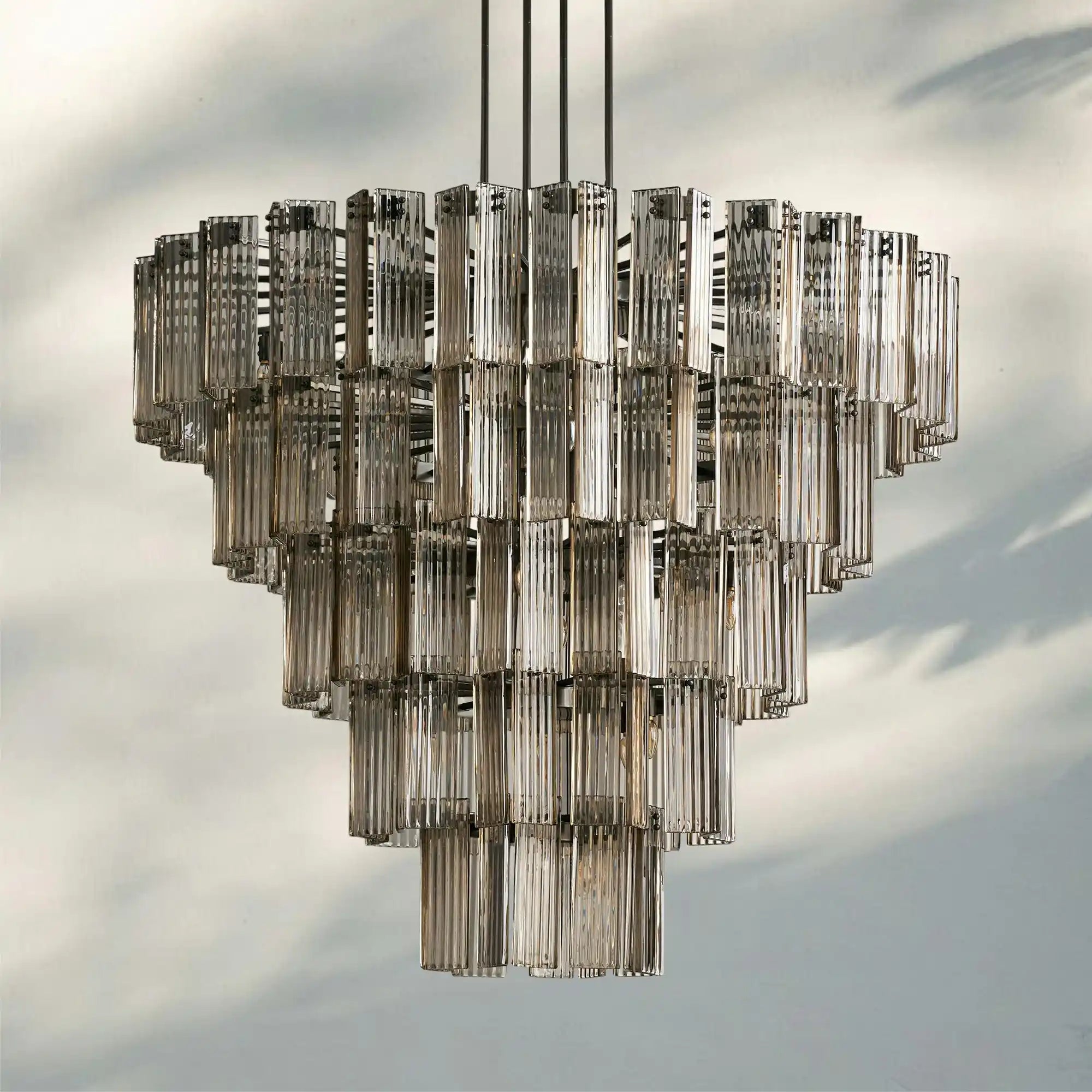 Delsie Round Chandelier 38''48''60'' - 60‘’BronzeSmokeBlushlighting