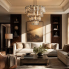 Delsie Round Chandelier 38''48''60'' - 60‘’BronzeSmokeBlushlighting