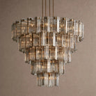 Delsie Round Chandelier 38''48''60'' - 60‘’BrassSmokeBlushlighting