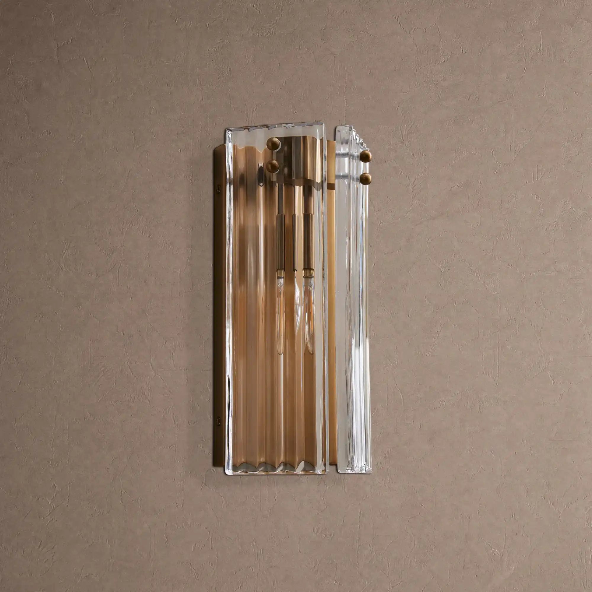 Delsie Sconce - BRASSCLEARBlushlighting