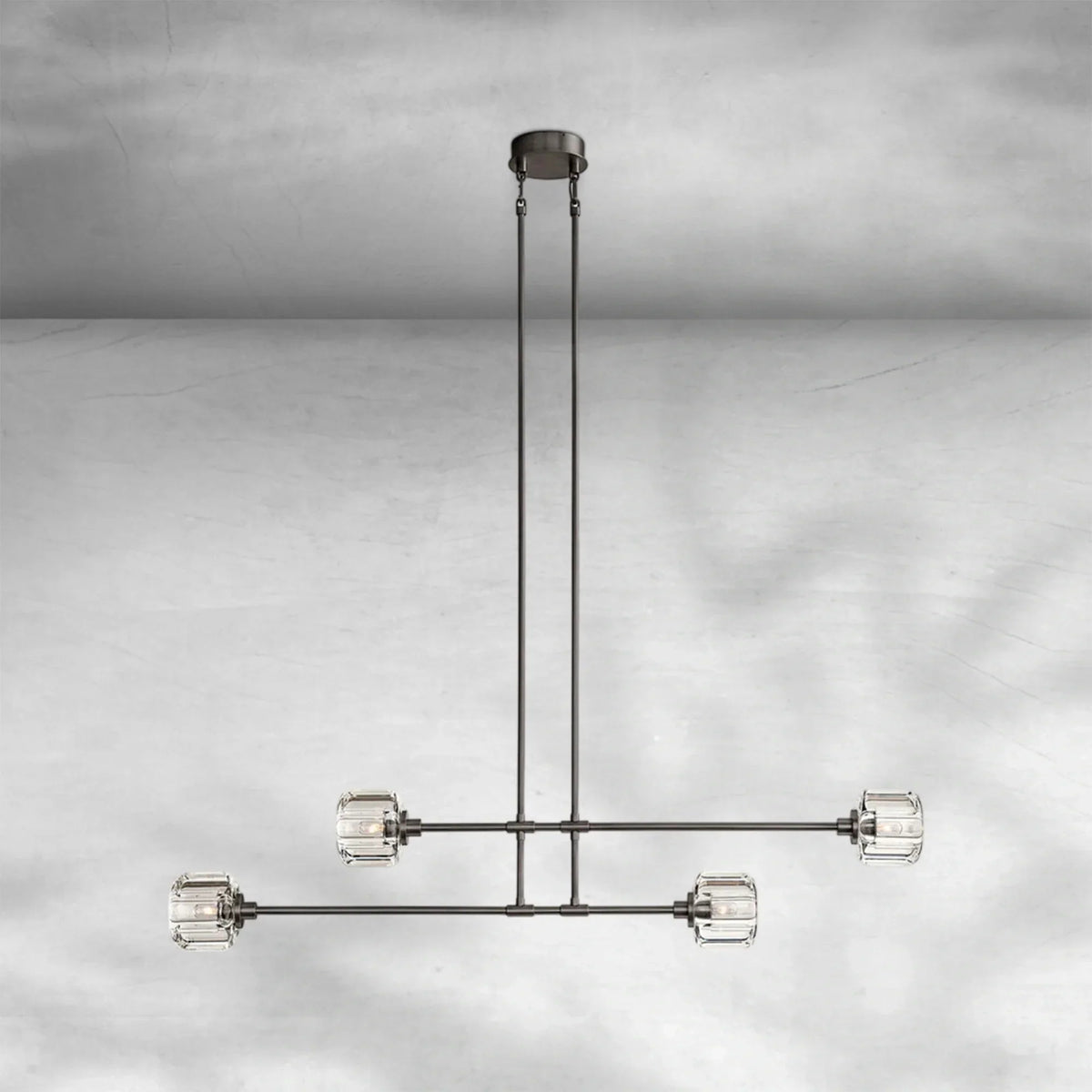 Delume Mobile Linear Chandelier 54" 72" - 54"BronzeBlushlighting
