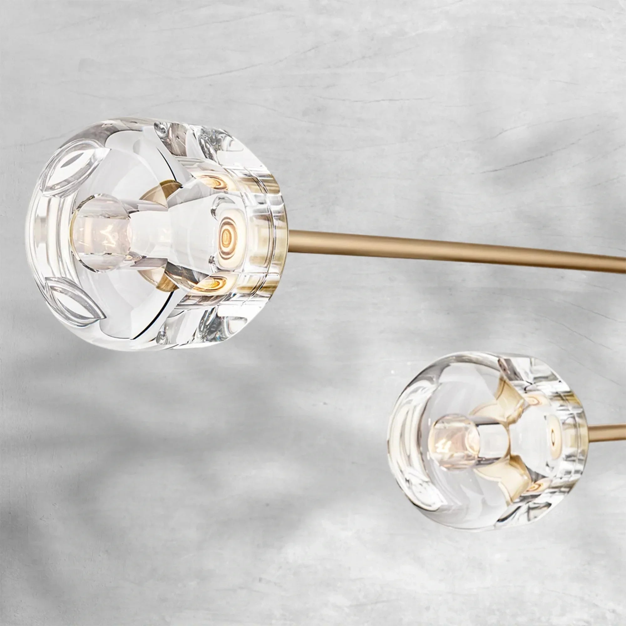 Delume Mobile Linear Chandelier 54" 72" - 54"Polished NickelBlushlighting