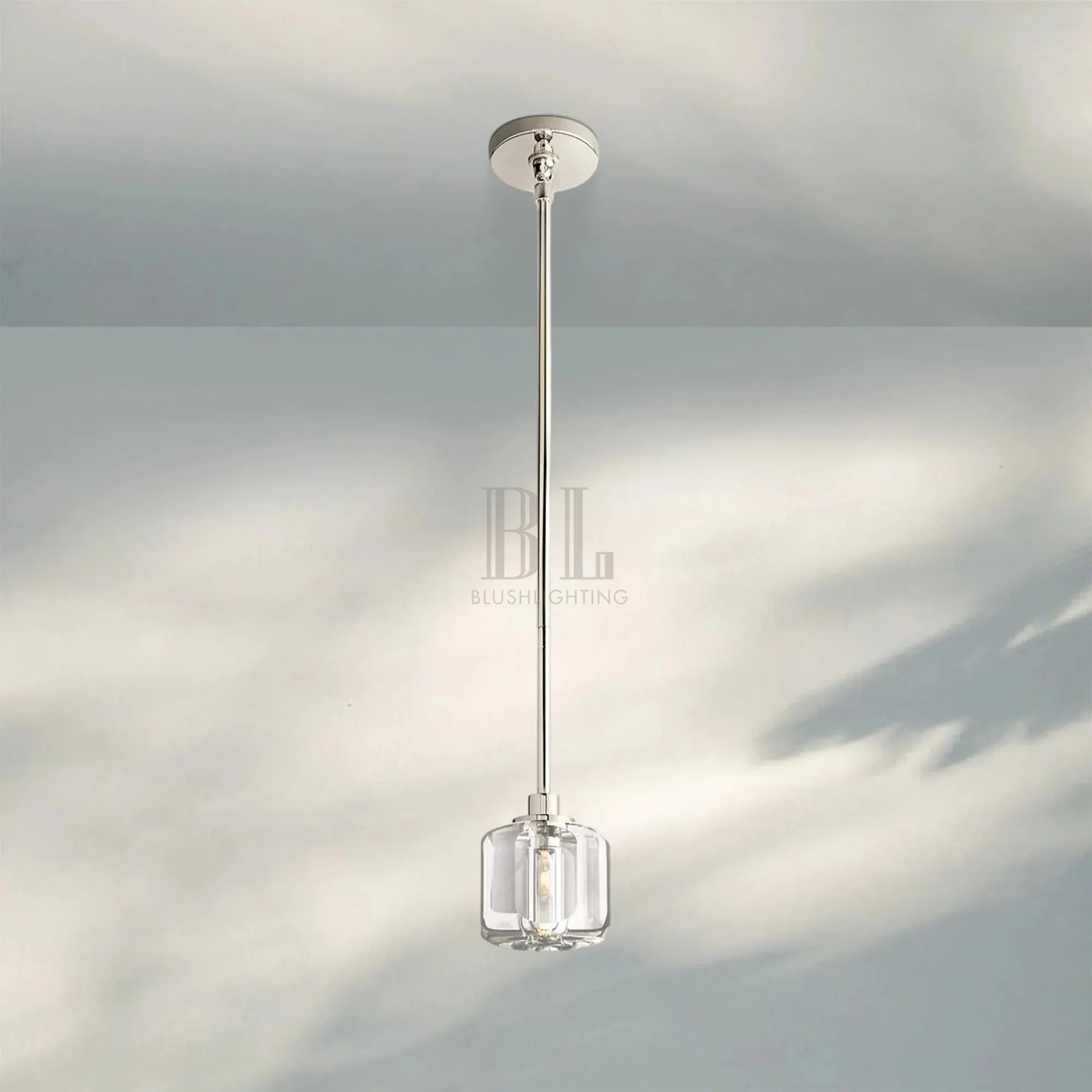 Demart Crystal Pendant Light-Polished Nickel-