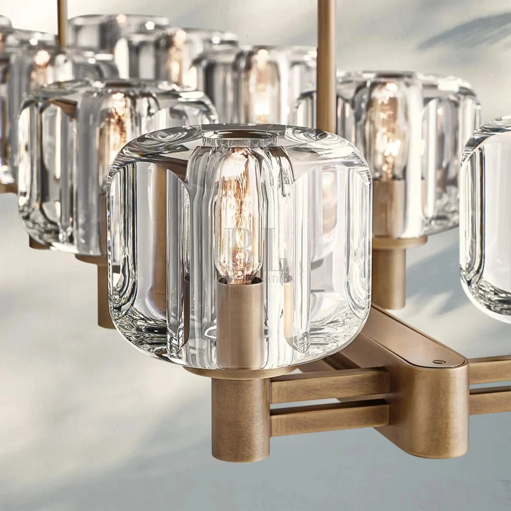 Demart Double Linear Chandelier 54'' 72''-