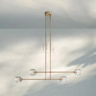 Demart Mobile Linear Chandelier 54" 72"-54''-Natural Brass-