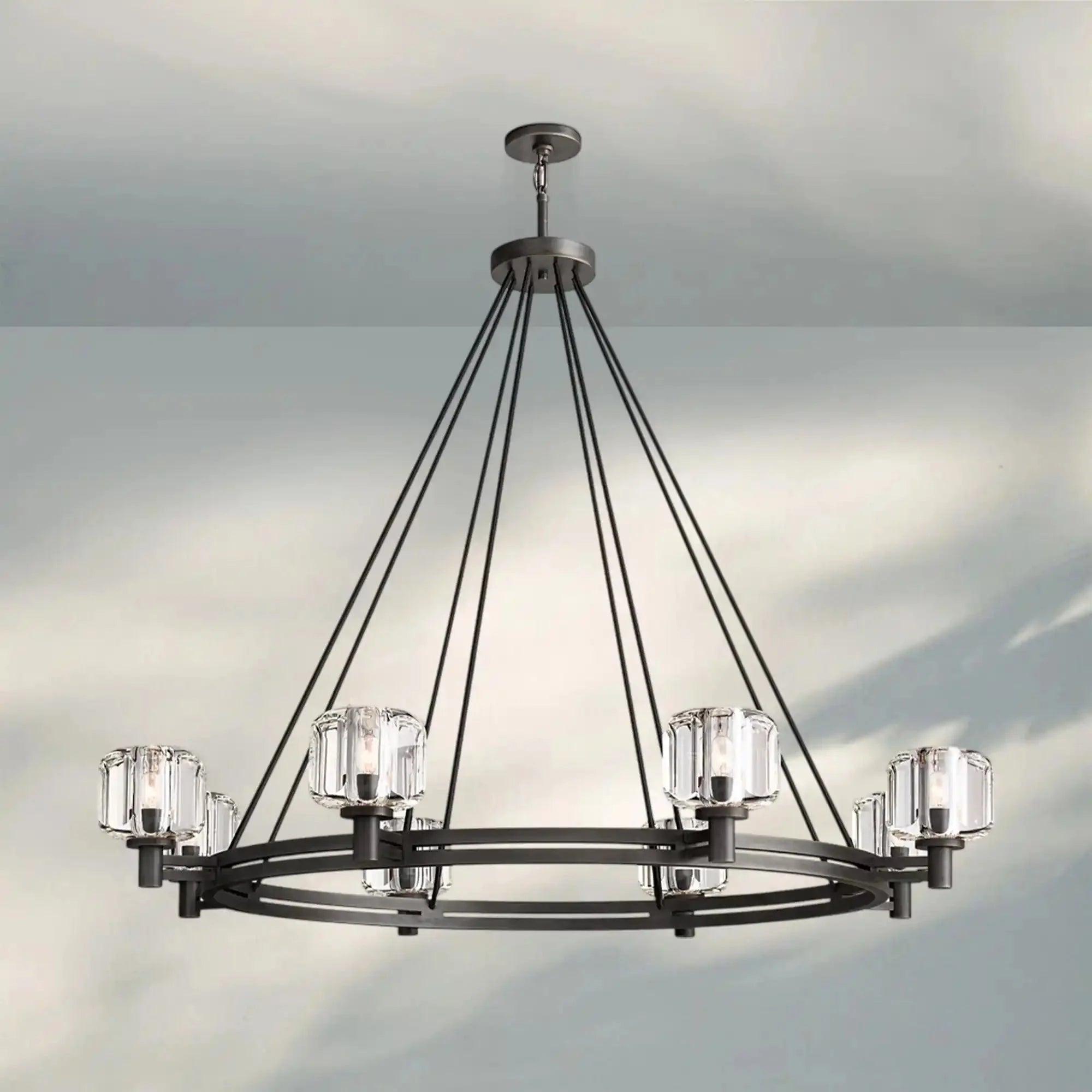 Demart Round Chandelier 36"48"60" - Blushlighting