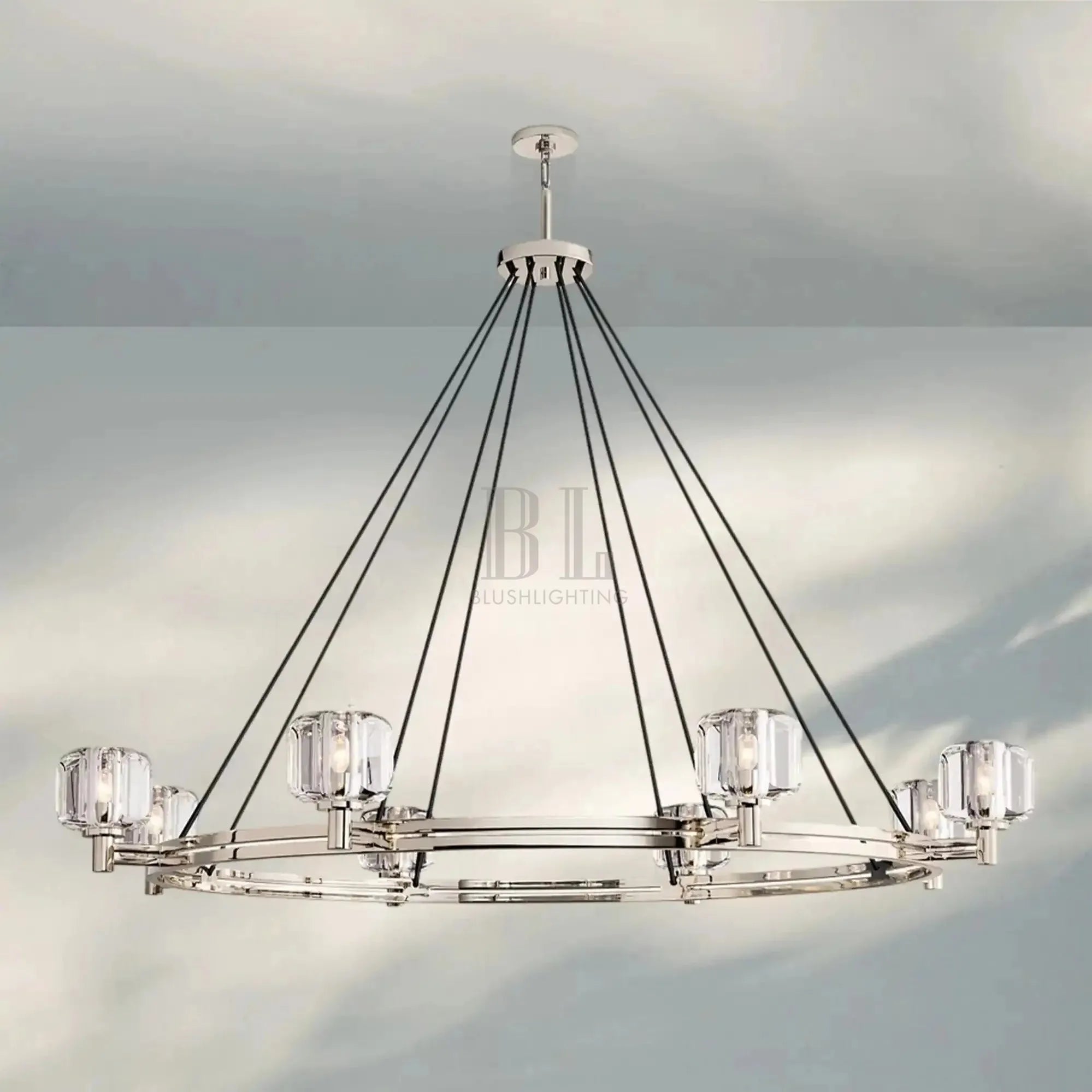 Demart Round Chandelier 36"48"60" - Blushlighting