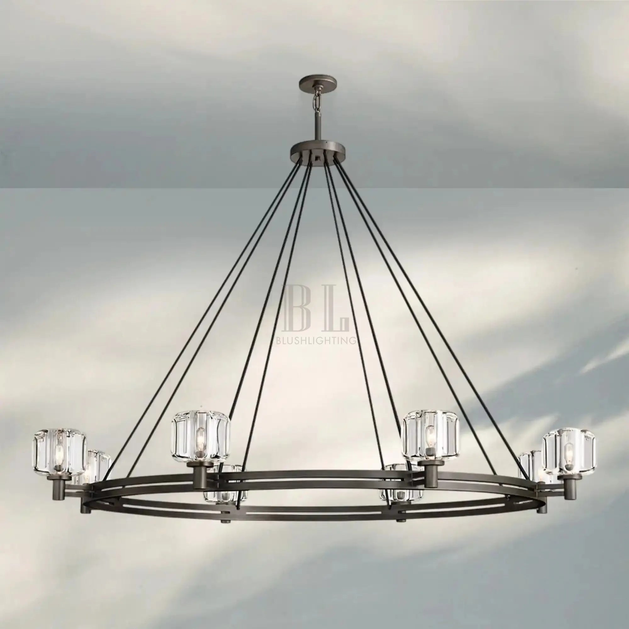 Demart Round Chandelier 36"48"60" - Blushlighting