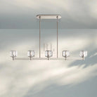 Demart Single Linear Chandelier 54'' 72''-54''-Polished Nickel-