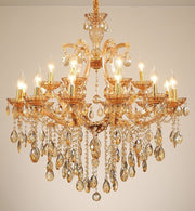 Blushlighting® European-style LED Crystal Creative Candle Light Retro Chandelier Warm light / Amber / 15 heads