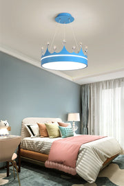 Blushlighting® Modern Drum LED Pendant Lights for Kids Room RC Dimmable / Blue