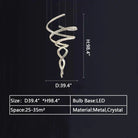 Designer Foyer Living Room Ceiling Light Fixture Stylish Spiral Crystal Chandelier for Hotel Entrance - Blushlighting