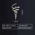 Designer Foyer Living Room Ceiling Light Fixture Stylish Spiral Crystal Chandelier for Hotel Entrance - Blushlighting