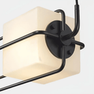 Designer Modern Geometric Grid - Form Handblown Glass Chandelier for Low Ceilings - L35.43"*W35.43"*H51.18"(90cm*90cm*H130cm)Warm LightBlushlighting