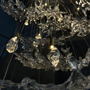 Art Design Creative Wave Crystal Chandelier for Living Room/Staircase/Foyer