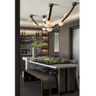 Dew Drops Alabaster Chandelier - L 188cm x H 120cm / L 74″ x H 47.2″Black & WhiteWarm LightBlushlighting