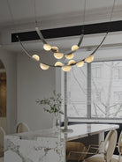 Dew Drops Alabaster Chandelier - L 188cm x H 120cm / L 74″ x H 47.2″Black & WhiteWarm LightBlushlighting