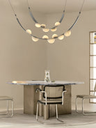 Dew Drops Alabaster Chandelier - L 188cm x H 120cm / L 74″ x H 47.2″Black & WhiteWarm LightBlushlighting