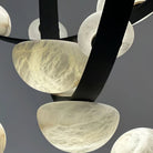 Dew Drops Alabaster LED Chandelier – Black White Warm Light - L 74″ x H 47.2″Black & WhiteWarm LightBlushlighting