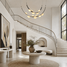 Dew Drops Alabaster LED Chandelier – Black White Warm Light - L 70.9″ x H 23.6″Black & WhiteWarm LightBlushlighting