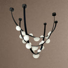 Dew Drops Alabaster LED Chandelier – Black White Warm Light - L 70.9″ x H 23.6″Black & WhiteWarm LightBlushlighting