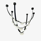 Dew Drops Alabaster LED Chandelier – Black White Warm Light - L 74″ x H 47.2″Black & WhiteWarm LightBlushlighting