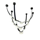 Dew Drops Alabaster LED Chandelier – Black White Warm Light - L 74″ x H 47.2″Black & WhiteWarm LightBlushlighting