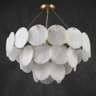 Round Chandelier in a dining room