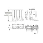 Dolores Linear Chandelier - 9 lightsSatin NickelBlushlighting