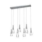 Dolores Linear Chandelier - 7 lightsSatin NickelBlushlighting