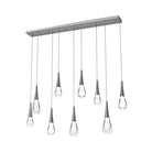 Dolores Linear Chandelier - 9 lightsSatin NickelBlushlighting
