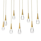 Dolores Linear Chandelier - 9 lightsSatin NickelBlushlighting