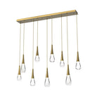 Dolores Linear Chandelier - 9 lightsHeritage BrassBlushlighting