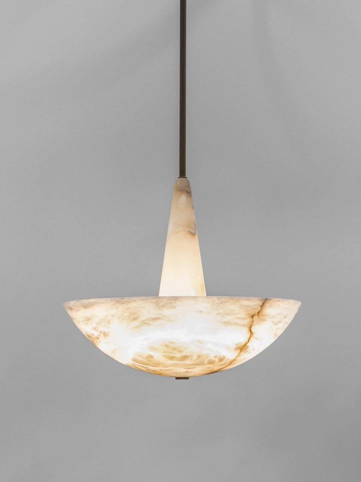Domus Alabaster Chandelier - ∅ 19.7″ x H 19.7″ / Dia 50cm x H 50cmWhiteWarm LightBlushlighting