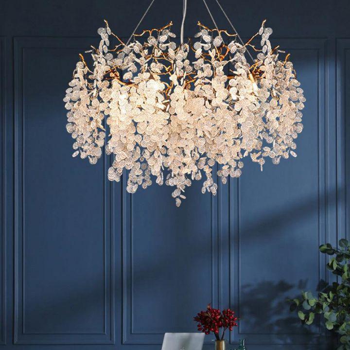 Donna Modern Round Branch Chandelier-chandeliers for dining room,chandeliers for stairways,chandeliers for foyer,chandeliers for bedrooms,chandeliers for kitchen,chandeliers for living room-Clear-Blushlighting
