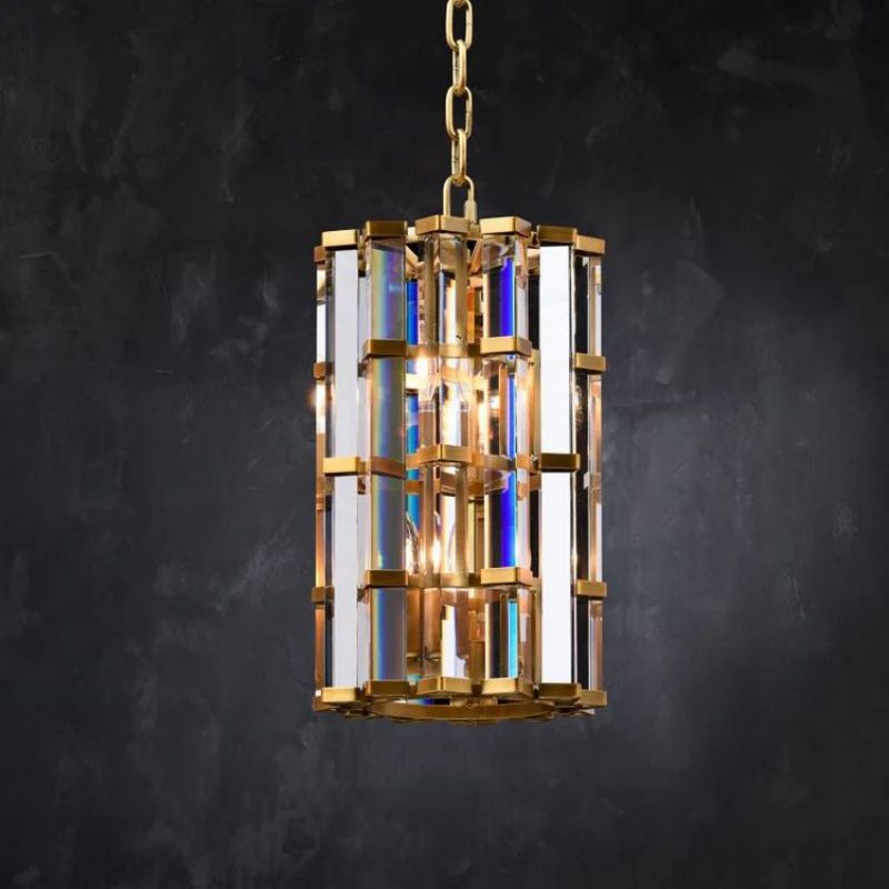 Dora Glass Round Chandelier - 9“BrassBlushlighting