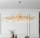 Doris Branch Crystal Chandelier Light - GoldLength 100 cm x Width 62 cm x Height 50 cmBlushlighting