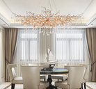 Doris Branch Crystal Chandelier Light-Chandeliers-Blushlighting