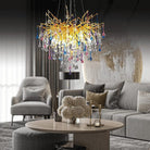 Doris Crystal Branch Chandelier 23.5"D Gold-Chandelier-Blushlighting