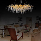 Doris Crystal Rectangular Branch Chandelier L45"-Chandelier-Blushlighting